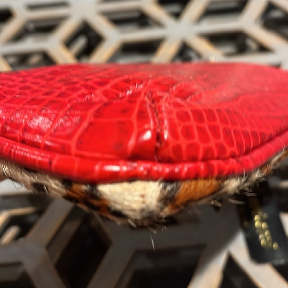 Leather Leopard Rhinestone Wristlet - Picture 6 of 12